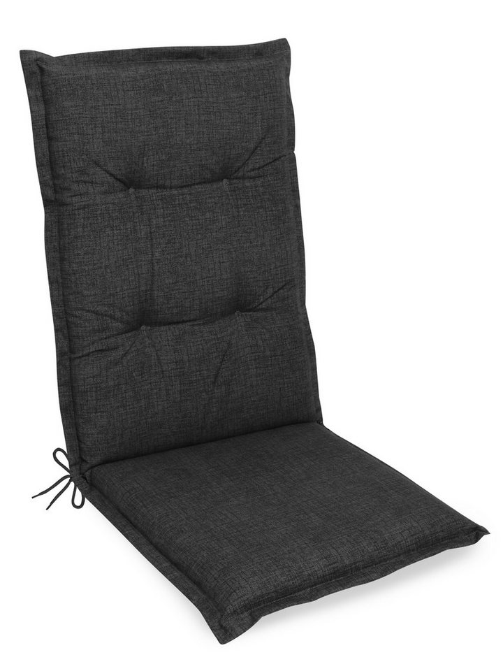 Gardissimo Hochlehnerauflage Premium anthr. 6 er Set Gartenstuhl Auflagen Kissen Polster Hochlehner, (Spar-Set, 6 St., 6 Auflagen), für Hochlehner-Stühle UV-bes – Bild 2 von 5