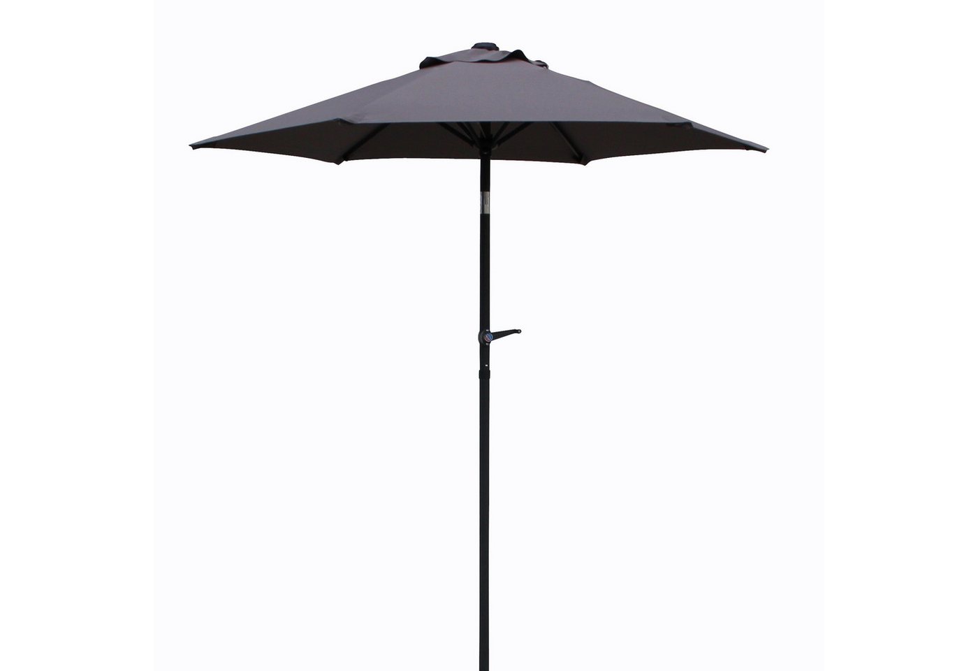 Gardissimo Sonnenschirm New Sunny 200 cm anthrazit Balkonschirm Gartenschirm 2 m, LxB: 220x200 cm, Spar-Set, 1 Sonnenschirm, mit Kurbel kippbar Windauslass UV-S – Bild 2 von 5