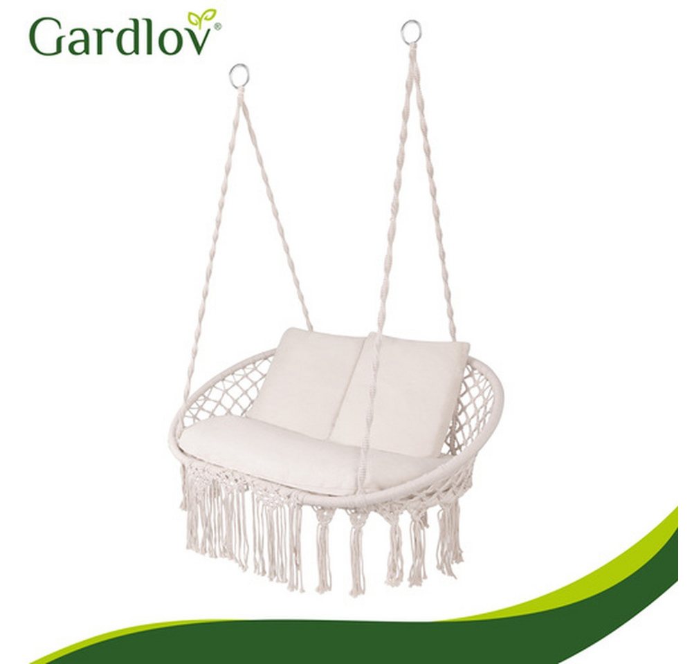 Gardlov Doppelschaukel Gartenschaukel Storchennest Zweisitzer, (Spar-Set, bis 300 kg), große Storchennest-Gartenschaukel für zwei Personen – Bild 3 von 5