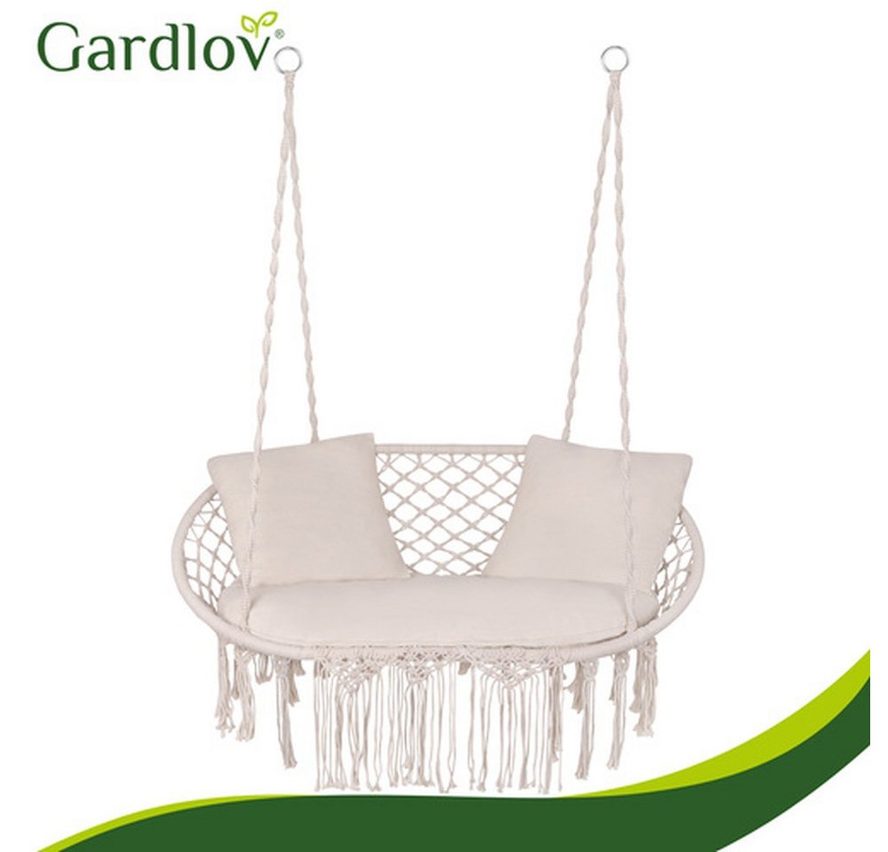Gardlov Doppelschaukel Gartenschaukel Storchennest Zweisitzer, (Spar-Set, bis 300 kg), große Storchennest-Gartenschaukel für zwei Personen – Bild 5 von 5