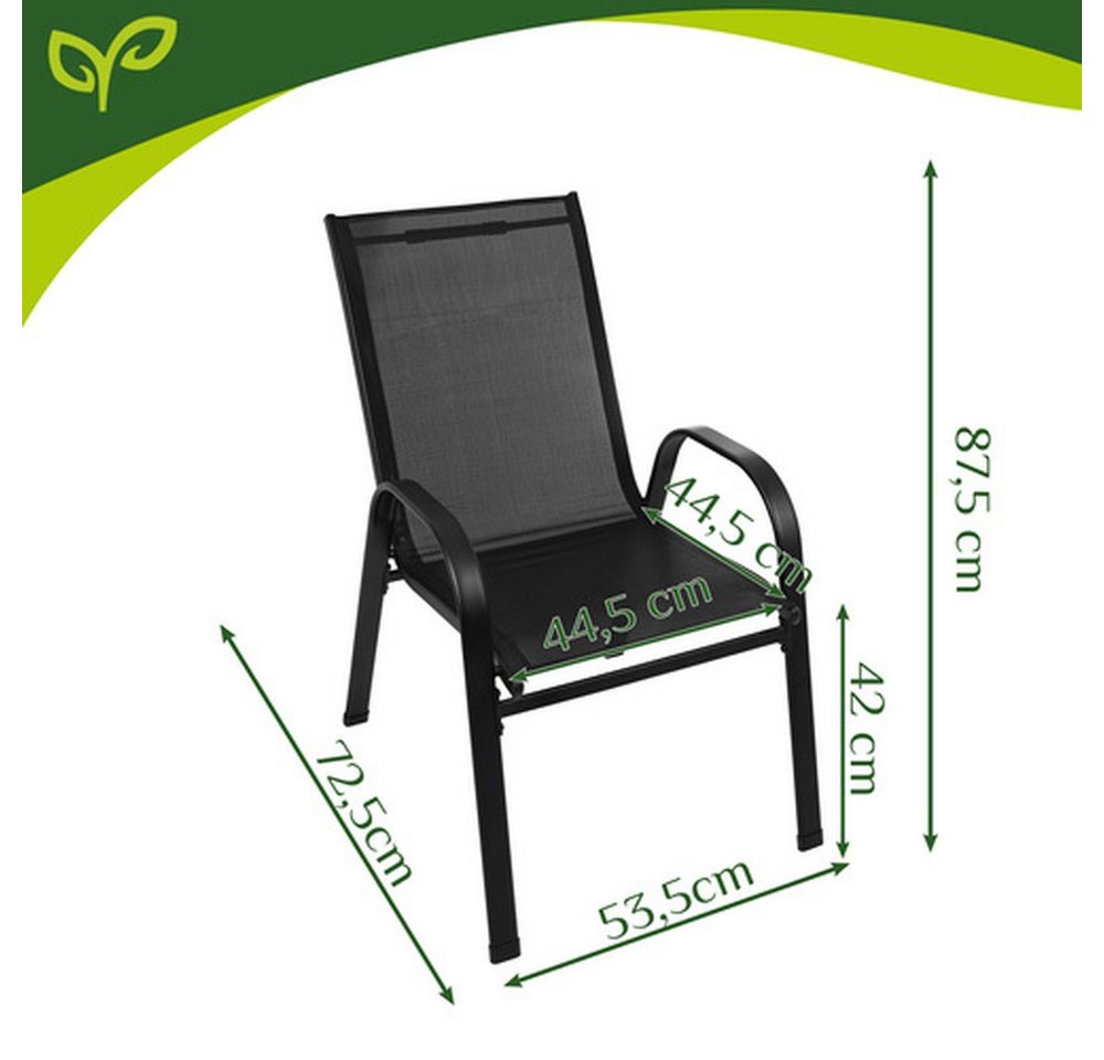 Gardlov Gartenlounge-Set Gartenmöbel Balkonmöbel, (Spar-Set, wetterfest), stapelbare Stühle, UV-beständige Materialien und einfache Reinigung – Bild 2 von 5