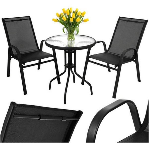 Gardlov Gartenlounge-Set Gartenmöbel Balkonmöbel, (Spar-Set, wetterfest), stapelbare Stühle, UV-beständige Materialien und einfache Reinigung