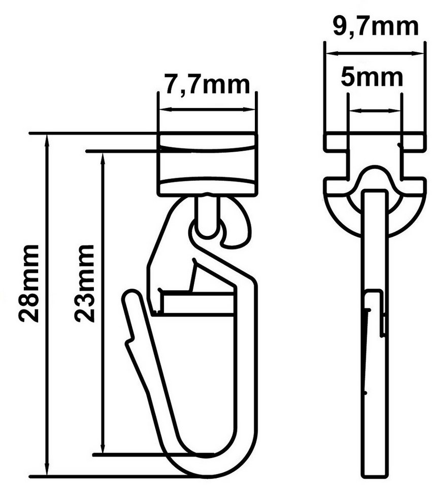 Garduna Gardinengleiter X-Gleiter, (Set, 100-St., 100) – Bild 3 von 3