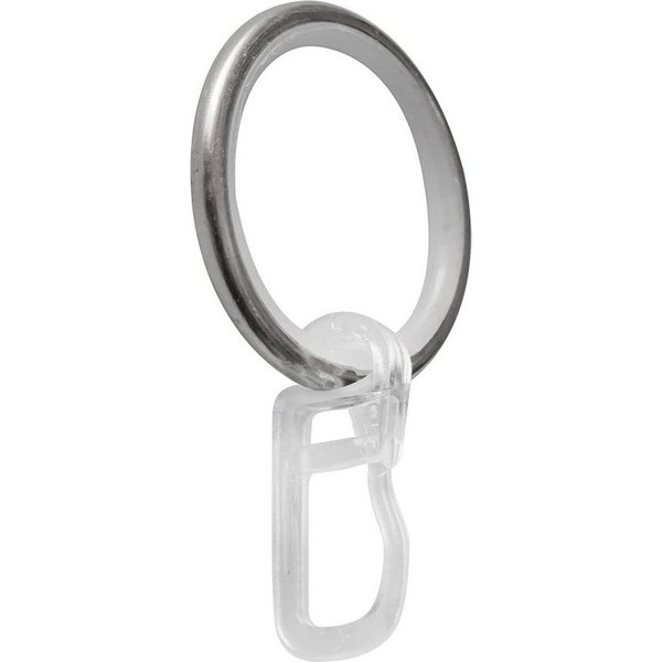 Garduna Gardinenring Edelstahl-Optik, für Ø16 & Ø20mm Gardinenstangen, (Set, 20-St., im Set à 20 oder 100 Stück mit Gleiteinlage)