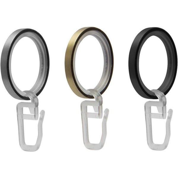 Garduna Gardinenring FLACHRINGE, Set, mit Gleiteinlage, ø16mm und ø20mm Gardinenstangen, (Set, 100-St)
