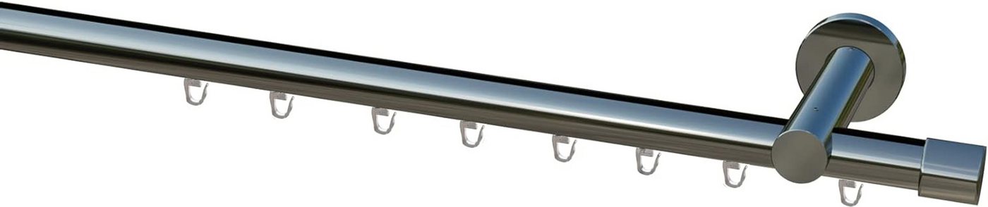 Garduna Gardinenstange Innenlauf System, Ø 20mm, mit X-Gleiter, kürzbar, Metall, 1-lauf, Innenlauf, komplett, hochwertig, Fixmaß, 20mm Vorhanstange – Bild 2 von 5