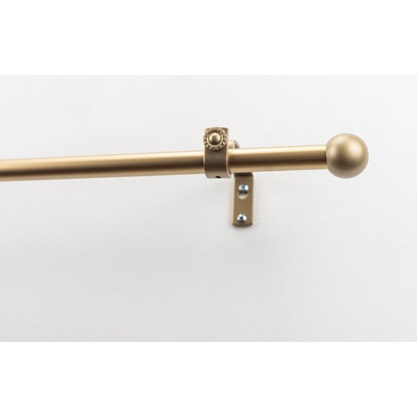 GARESA Gardinenstange BOLTI mit offenem Träger, Ø 16 mm, 1-läufig, Wunschmaßlänge, mit Bohren, verschraubt, Metall, Vorhanggarnitur, verlängerbar, Wandmontage, 