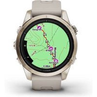 GARMIN EPIX™ PRO (GEN 2) - SAPPHIRE EDITION 42MM Beige/Softgold mit QuickFit®-Silikon-Armband 20 mm, Größe ONE SIZE in Grau