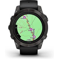 GARMIN EPIX™ PRO (GEN 2) - SAPPHIRE EDITION 47MM Schwarz/Carbongrau Titan DLC mit QuickFit®-Silikon-Armband 22 mm, Größe ONE SIZE in Schwarz