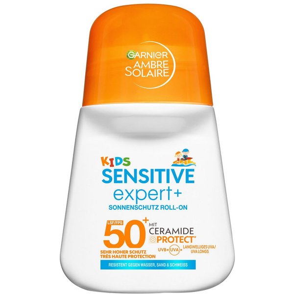 GARNIER Ambre Solaire Kids Sensitive expert+ Roll-On LSF 50+ Sonnenstift · 50 ml