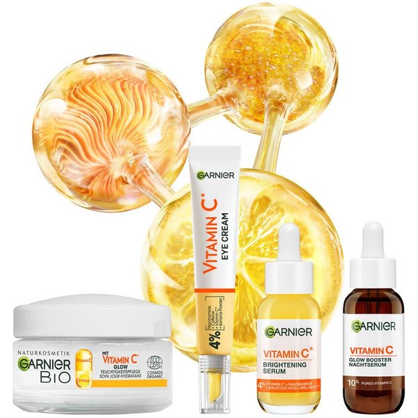 GARNIER Gesichtspflege-Set SKIN ACTIVE MAX GLOW BOOSTER SET Set, 3-tlg., mit Vitamin C