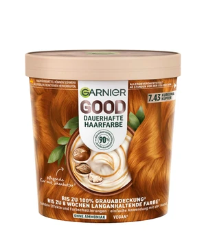 GARNIER GOOD Dauerhafte Haarfarbe - 7.43 Kurkuma Kupfer Haarfarbe · 1 Stk · Braun