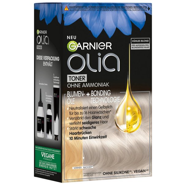 GARNIER Haartönung OLIA TONER, mit Intensivtönung für bis zu 16 Haarwäschen, vegane Formel