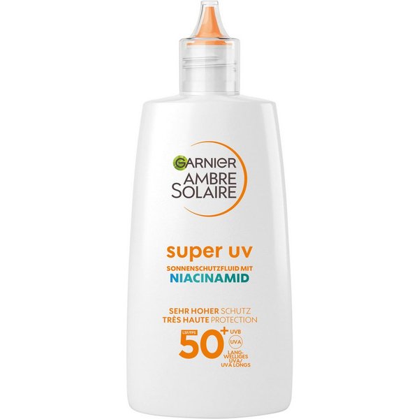 GARNIER Sonnenschutzfluid AMBRE SOLAIRE SUPER UV, mit LSF 50+, mattiert bis zu 12 Stunden, täglich anwendbar