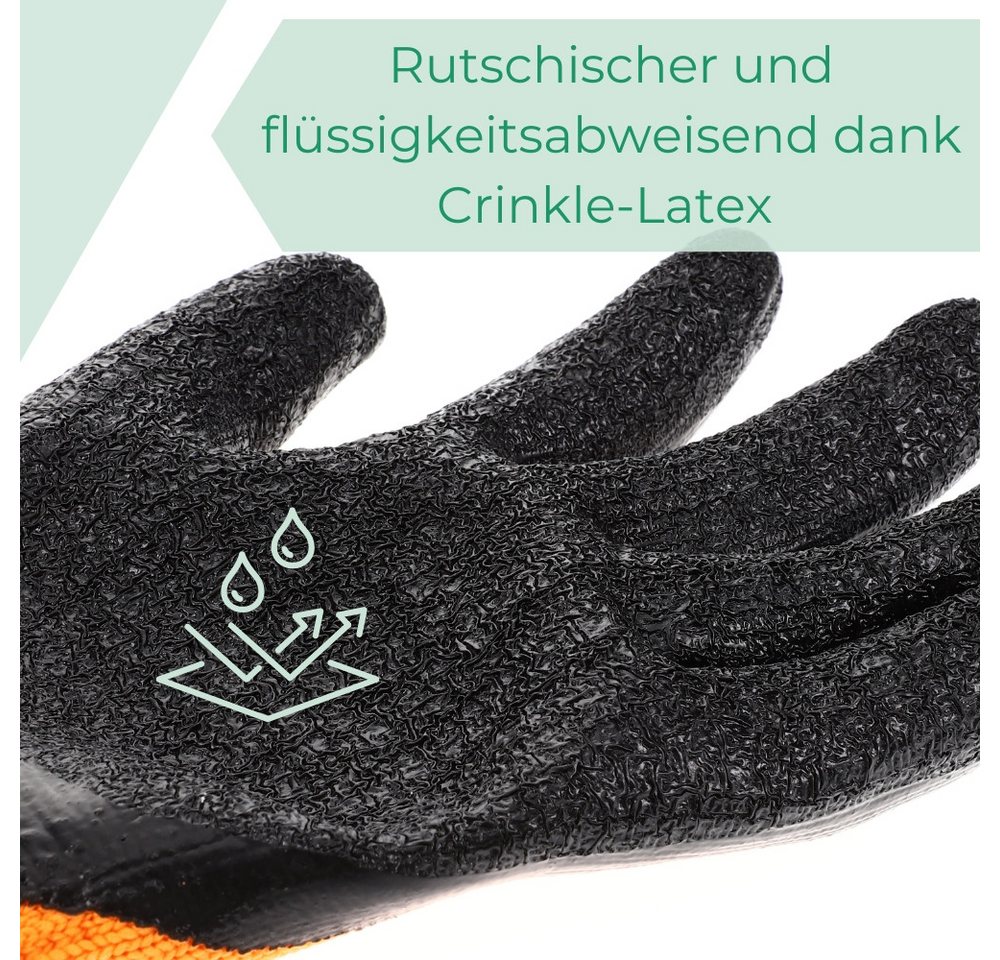 GarPet Arbeitshandschuh-Set Arbeitshandschuhe Herren Handschuhe Arbeit Mechanikerhandschuhe Latex – Bild 4 von 5
