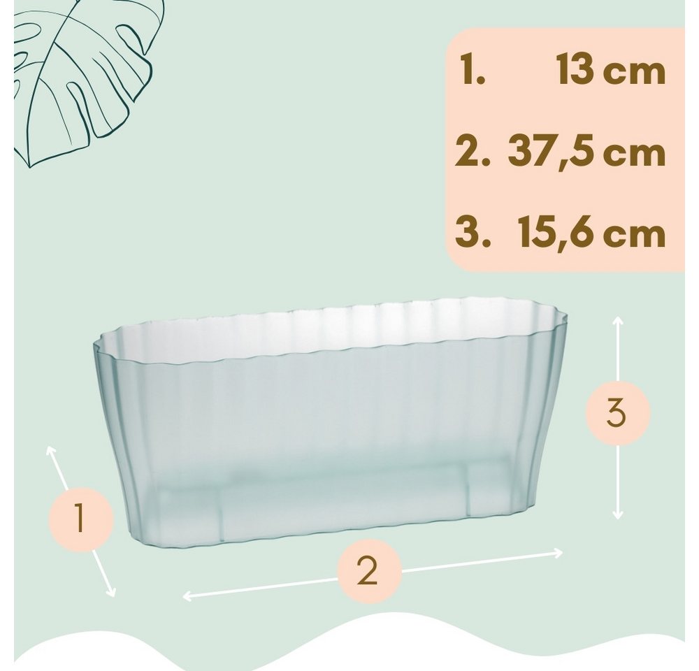 GarPet Blumentopf 2er Set Orchideentopf Transparent Orchideen Über Pflanz groß Elegant – Bild 2 von 5