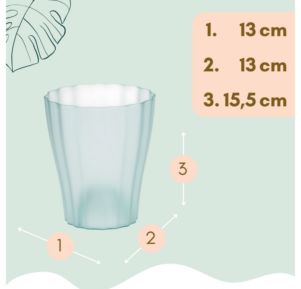 GarPet Blumentopf 4er Set Orchideentopf Transparent Orchideen Über Topf Innen 13 glas – Bild 2 von 5