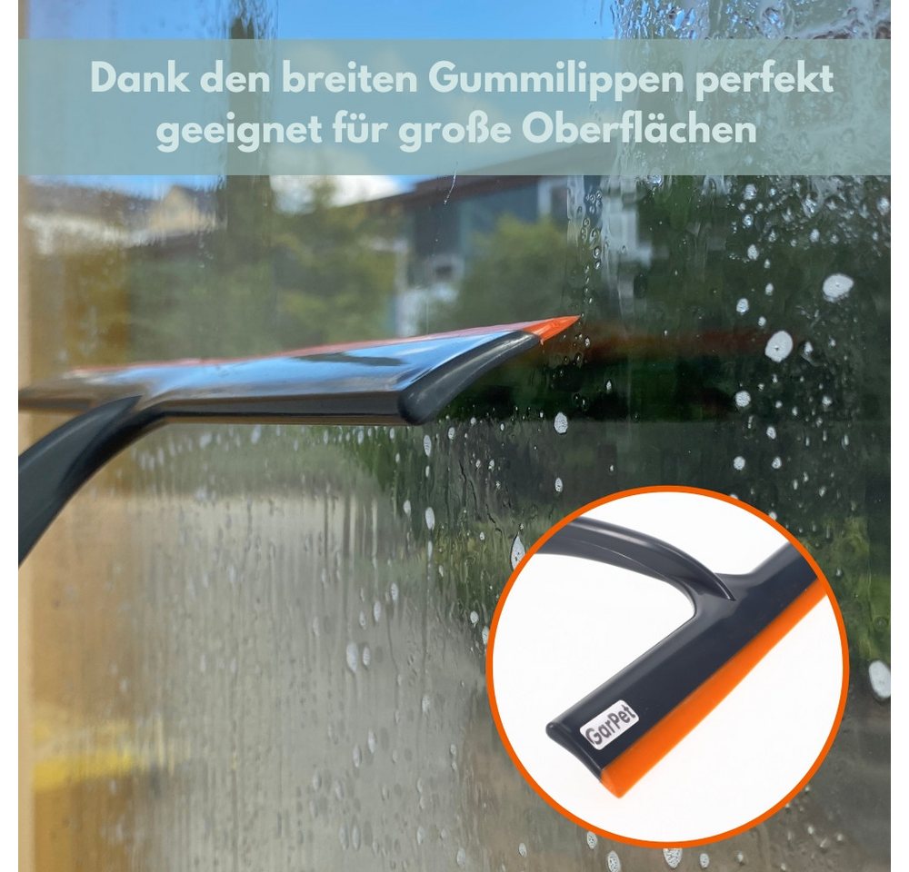 GarPet Duschabzieher 2er Set Glasabzieher mit Silikonlippe 30 cm Abzieher Dusche Abzieher – Bild 3 von 5