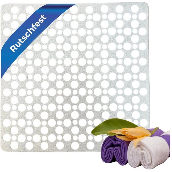GarPet Duschmatte Duschmatte Rutschfest Antirutschmatte Dusche Badewannenmatte Weiß