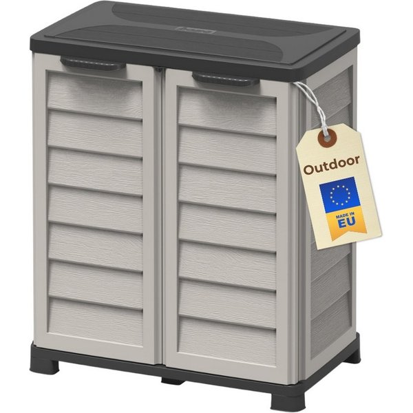 GarPet Garten-Geräteschrank Gartenschrank Wetterfest Outdoor Kunststoff Schrank Balkonschrank