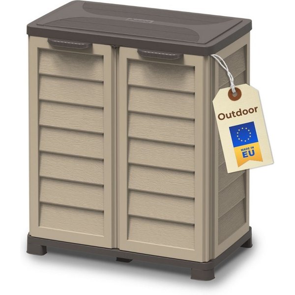 GarPet Garten-Geräteschrank Gartenschrank Wetterfest Outdoor Kunststoff Schrank Balkonschrank