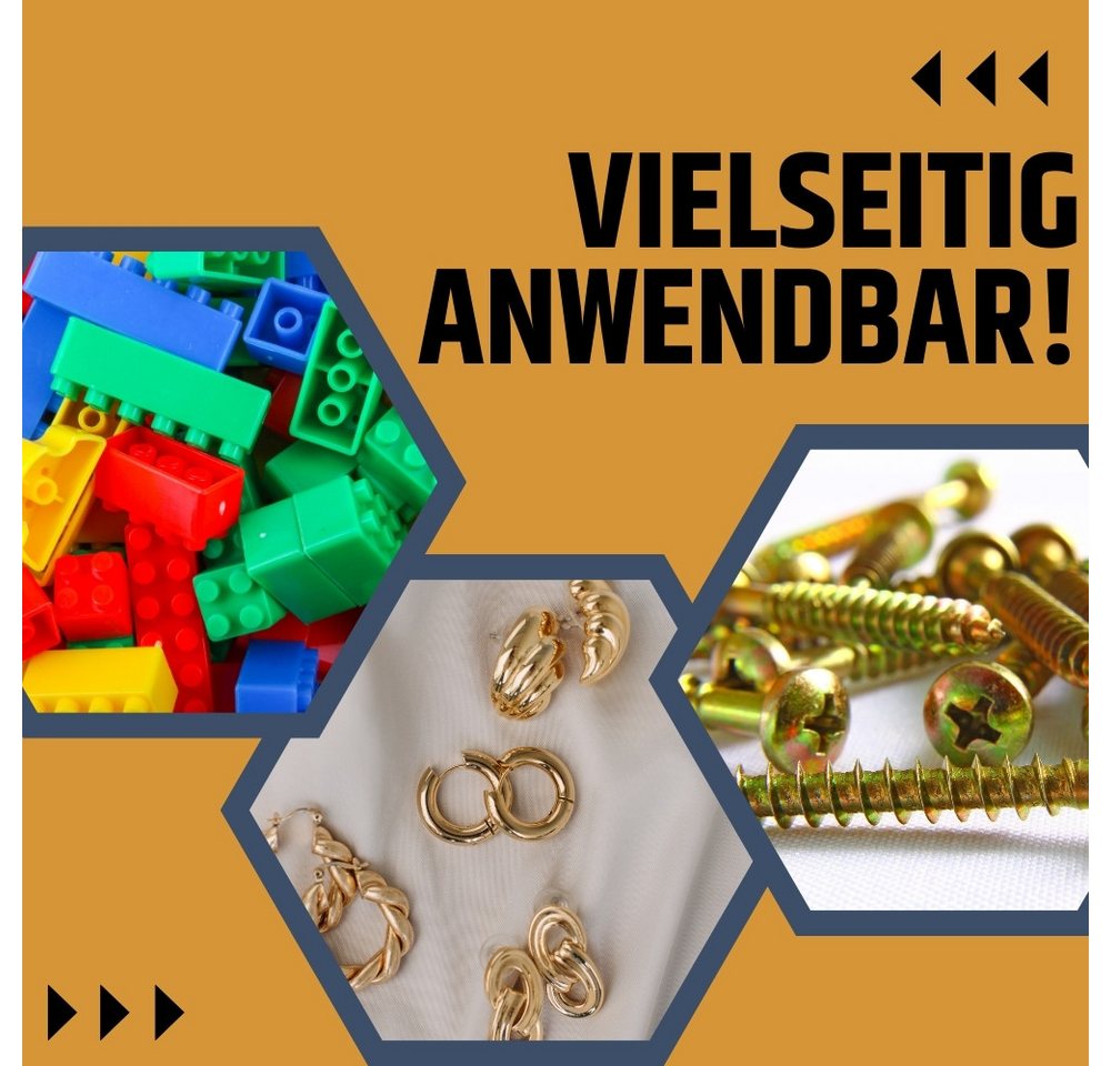 GarPet Sortimentskasten Sortimentskasten 16 Fach Schrauben Sortierbox Kleinteilemagazin Box – Bild 4 von 5