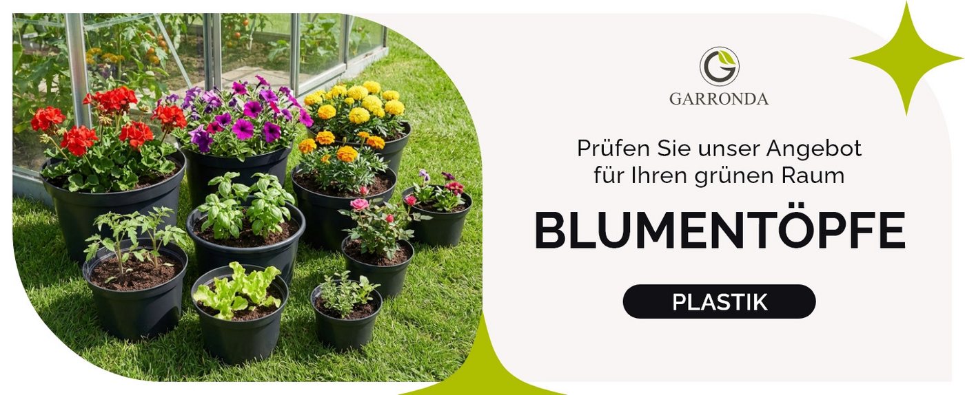 Garronda Blumentopf rund hoch Kunststoff mit Drainagelöchern Pflanztopf für GD-0203 (1 St) – Bild 5 von 5