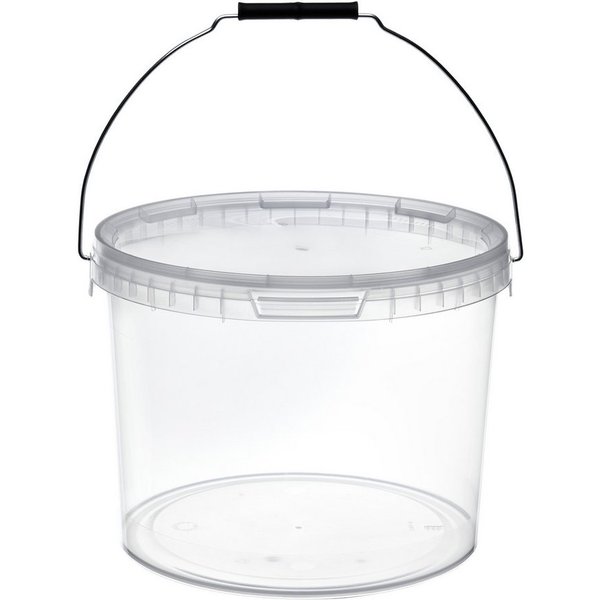 Garronda Putzeimer Eimer mit Deckel 10 L für Lebensmittel und Chemikalien GD-0115, (1-tlg), Transparent