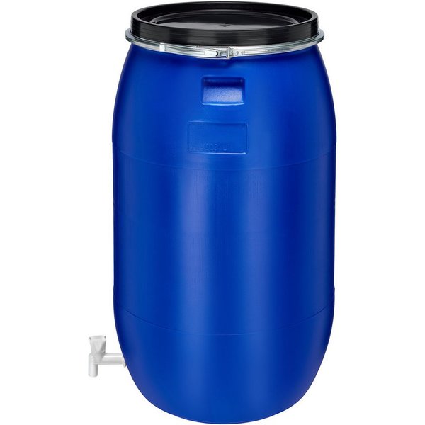Garronda Regentonne 120L Weithalsfass mit Deckel und Hahn aus HDPE für Haus&Garten GD-0091, 120 l, (1-tlg), BPA-Frei