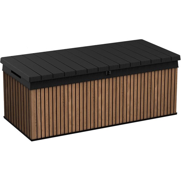 Keter Gartenbox Keter Aufbewahrungsbox DARWIN Braun, 380 L, belastbar bis 300 kg, abschließbar