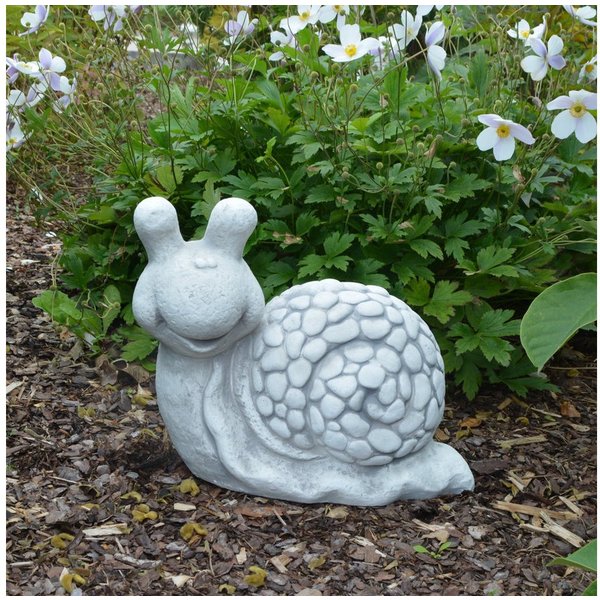gartendekoparadies.de Gartenfigur Lustige Schnecke, H. 32 cm, 22 kg, Frostsicher