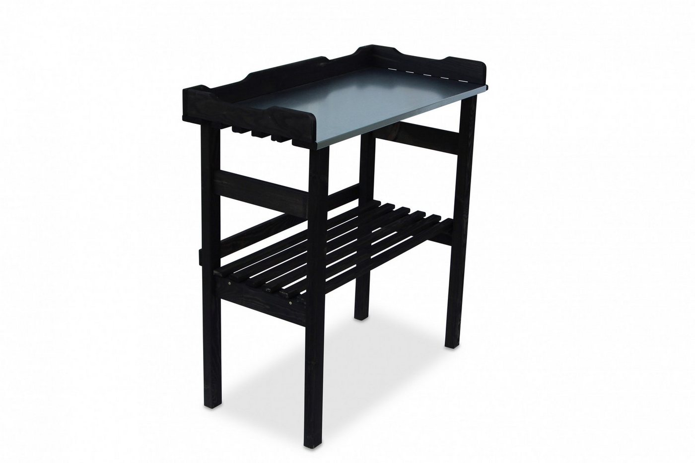 GartenDepot24 Pflanztisch Pflanztisch mit verzinkter Arbeitsplatte schwarz – Bild 2 von 5