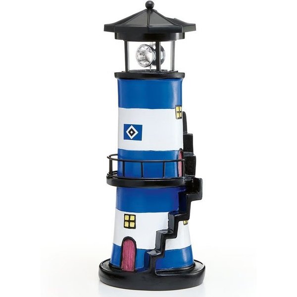 HSV Gartenfigur HSV Leuchtturm Treppe LED Solar