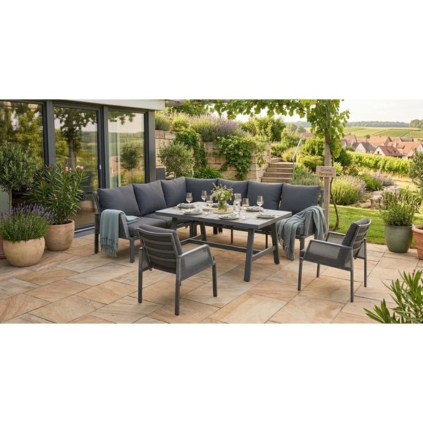 Primaster Gartenlounge-Set Primaster Gartenmöbel-Set Girona 8 Personen, Witterungsbeständig