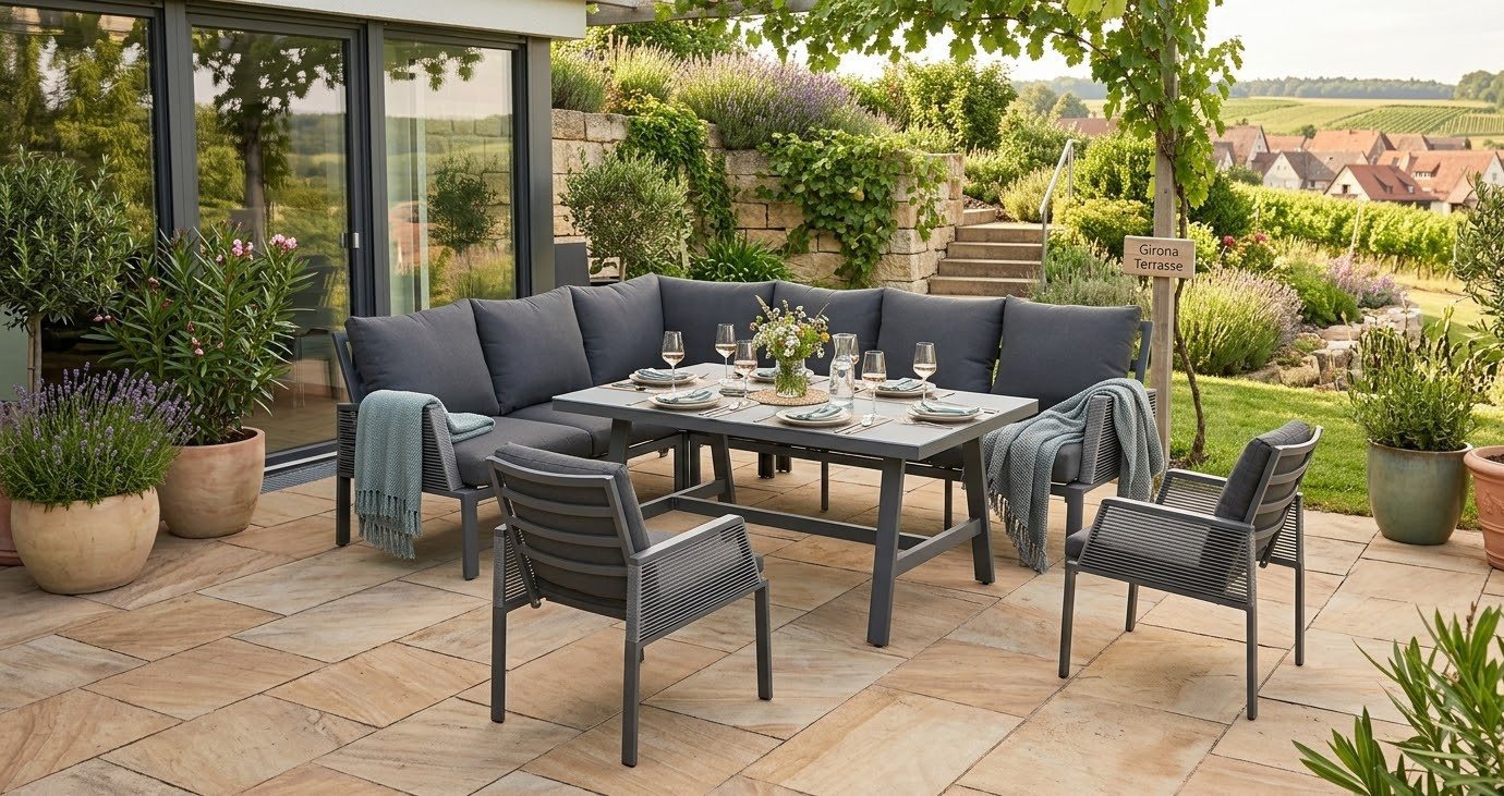 Primaster Gartenlounge-Set Primaster Gartenmöbel-Set Girona 8 Personen, Witterungsbeständig – Bild 2 von 5