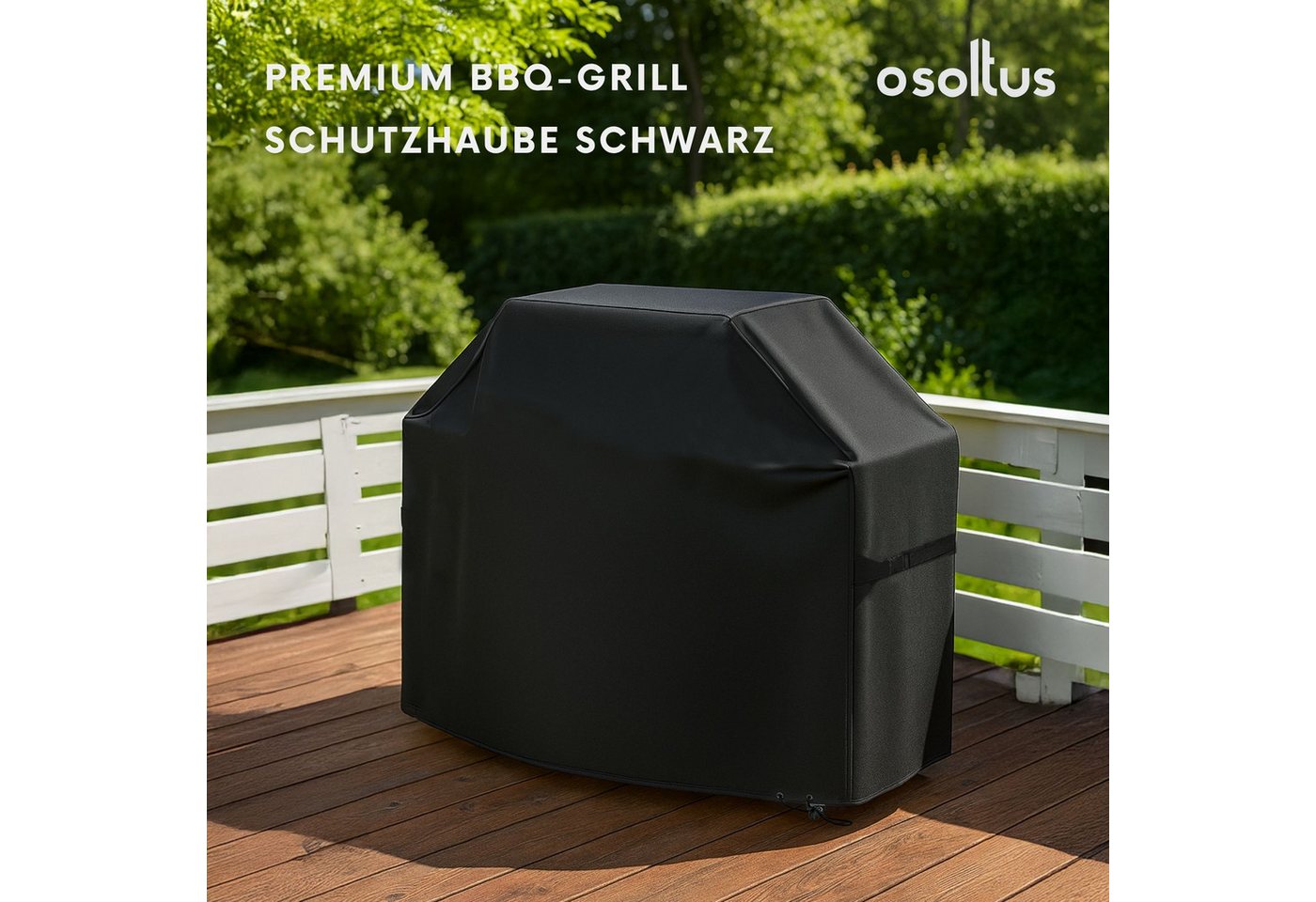 osoltus Gartenmöbel-Schutzhülle osoltus BBQ Abdeckhaube Premium Schutzhaube Gasgrill Schwarz XL 140 x – Bild 2 von 5