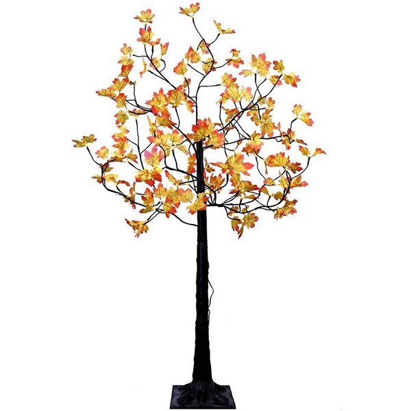 Gartenpirat LED Baum LED-Leuchtbaum 150 cm hoch mit Ahorn-Blätter 120 LED warmweiß