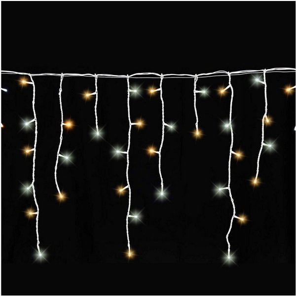 Gartenpirat LED-Lichterkette Eisregen LED-Beleuchtung Weihnachtsdeko für außen mit Timerfunktion, 6 m