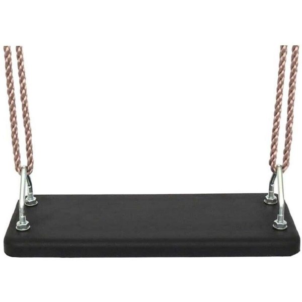 Gartenpirat Schaukelsitz robust aus Gummi in schwarz mit Seil Schaukelbrett Outdoor-Spielzeug