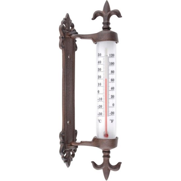 esschert design Gartenthermometer Esschert Design Fensterrahmenthermometer aus Gusseisen
