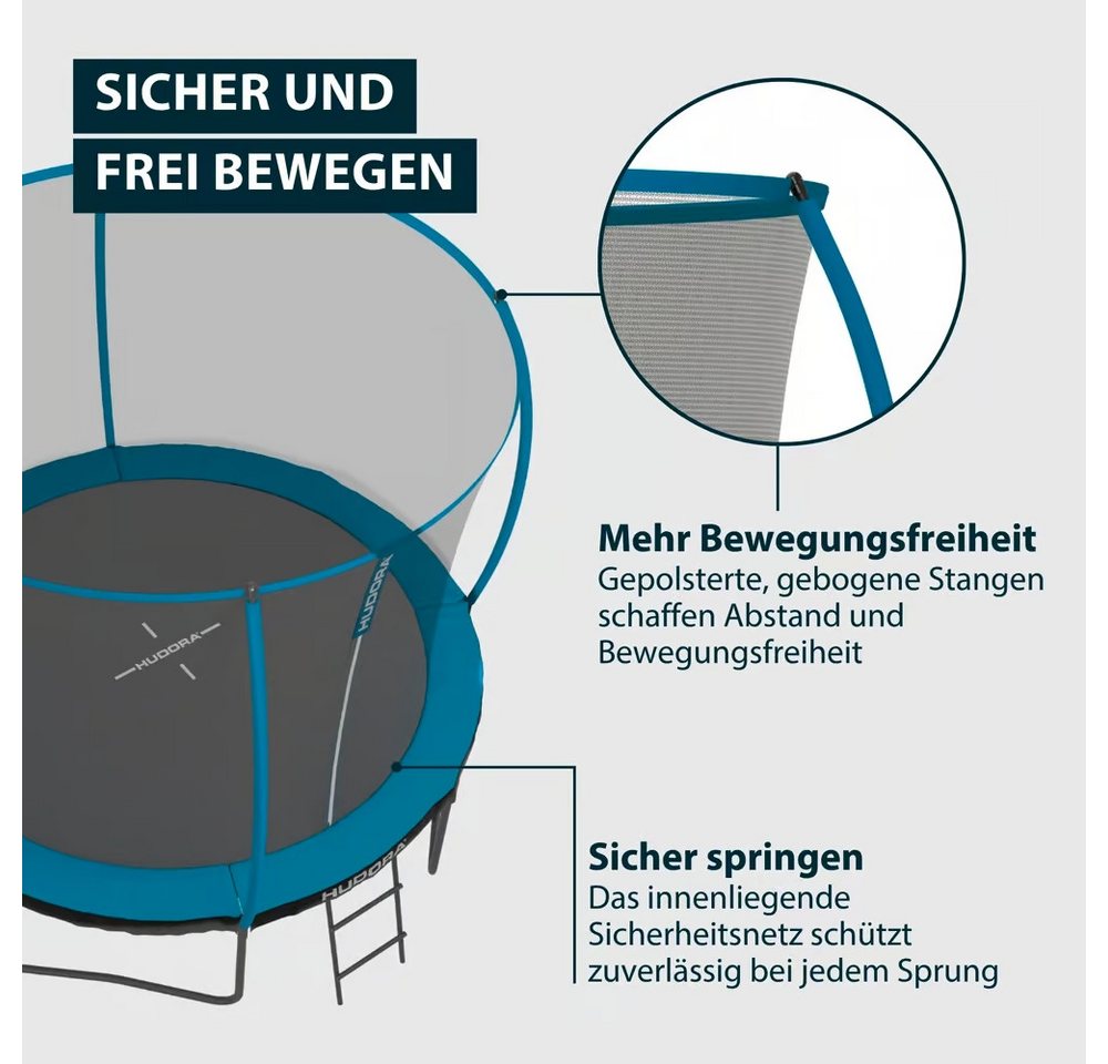 Hudora Gartentrampolin HUDORA Trampolin Up 300, blue, Ø 300 cm – Bild 3 von 5