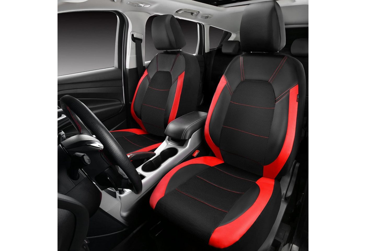 GarveeMore Autositzbezug Universal 9 Stück Autositzbedeckungen Vollständiges Set 5-Sitz – Bild 3 von 5