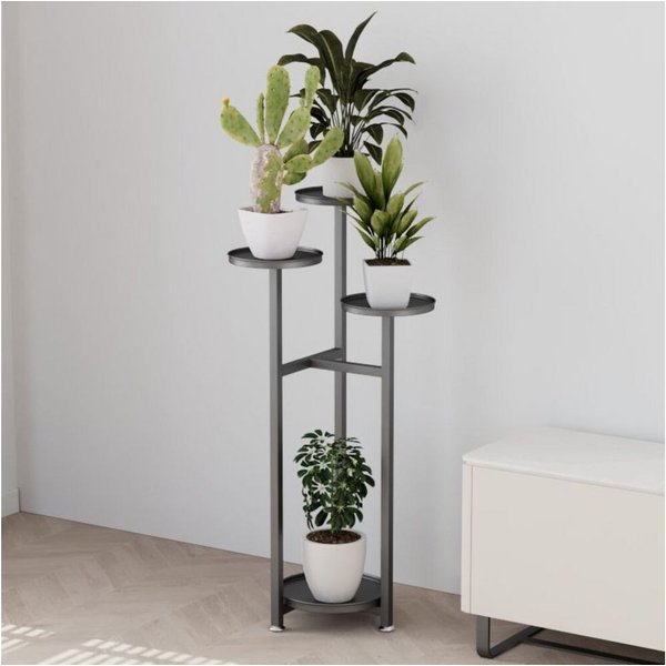 GarveeMore Blumenständer 80/100/120 Pflanze Stand MultiLayer Pflanzenständer Mit AntiRutschFüße, Eck-Pflanzenständer Gestufte Pflanzenständer Regal für Home Off