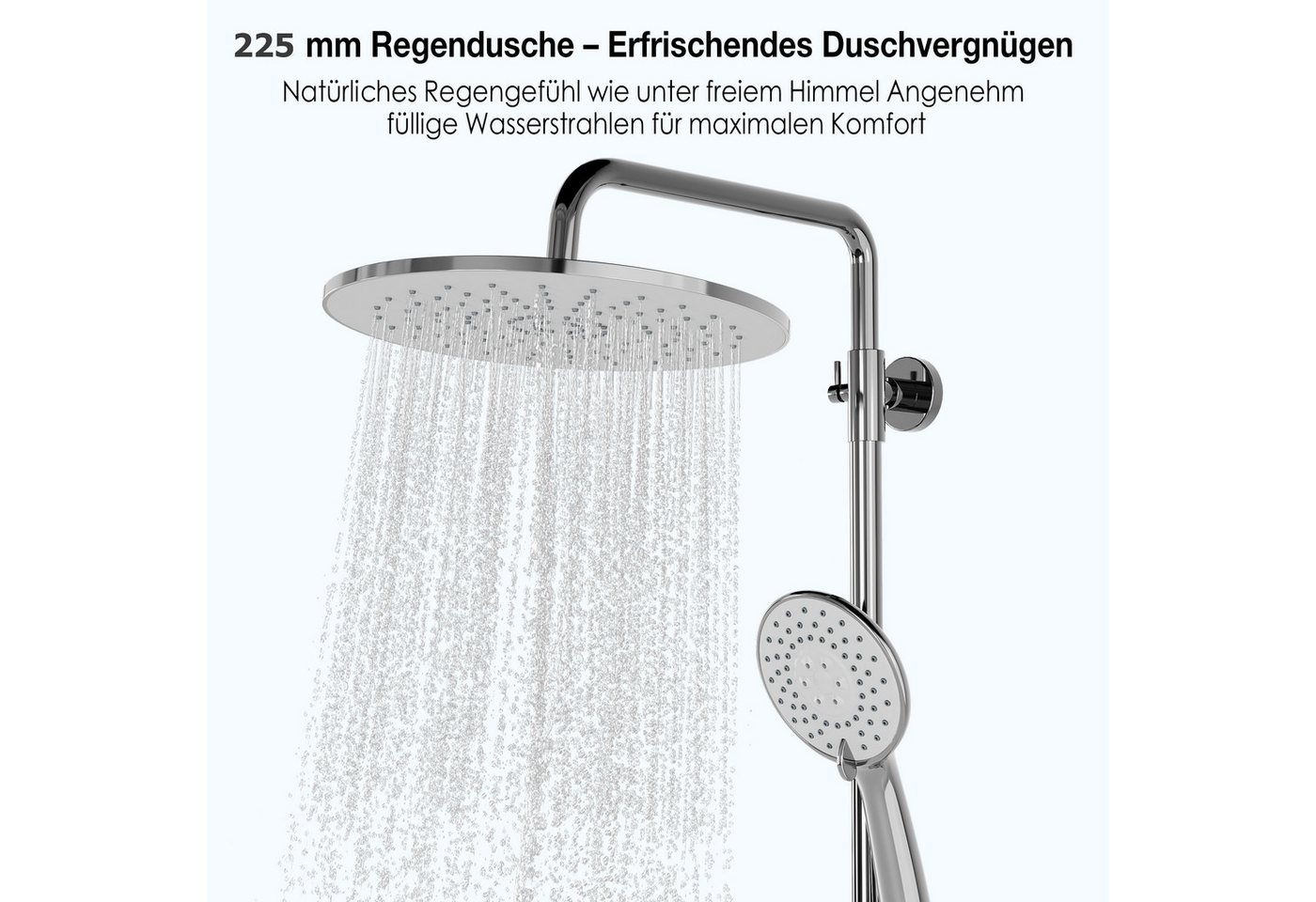 GarveeMore Brausegarnitur Duschsystem mit Thermostat 38℃ Duschset Regendusche Set – Bild 4 von 5