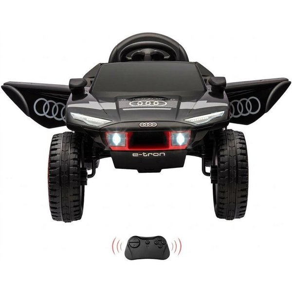GarveeMore Elektro-Kinderauto mit Fernbedienung, Audi RS Q E-Tron lizenziert, für Kinder ab 2 Jahren, 3 Geschwindigkeiten, 2,9-6,4 km/h, 2 Motoren, Musik, USB, 