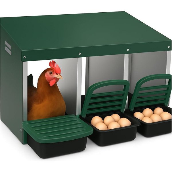 GarveeMore Hühnerstall Hühnchen Nesting Boxes 3 Fach Nesting Box für Hühnchen