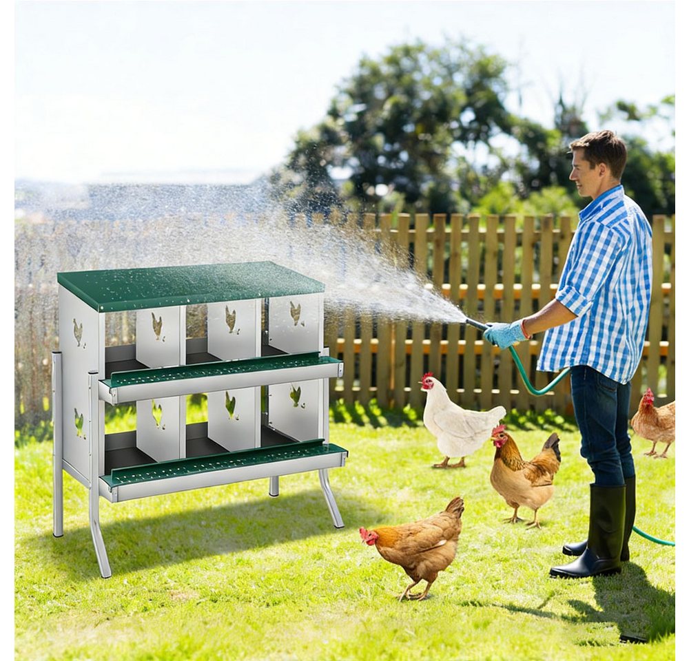 GarveeMore Hühnerstall Hühner Nesting Box 6 Fächer Nesting Box für Hühner – Bild 5 von 5