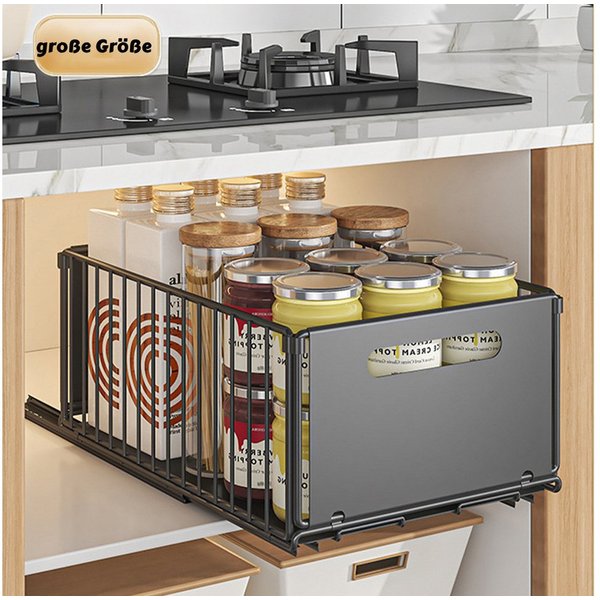 GarveeMore Küchenorganizer-Set 1 Stück Teleskopschublade, Faltbare Schrank Organizer, (1-tlg)