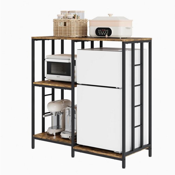 GarveeMore Küchenorganizer-Set 3-stufiger Mikrowellenständer mit Stauraum, Mehrzweckregal