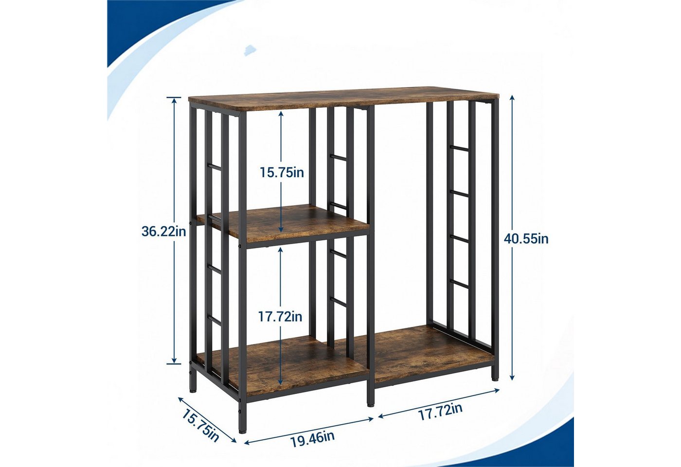 GarveeMore Küchenorganizer-Set 3-stufiger Mikrowellenständer mit Stauraum, Mehrzweckregal – Bild 3 von 3